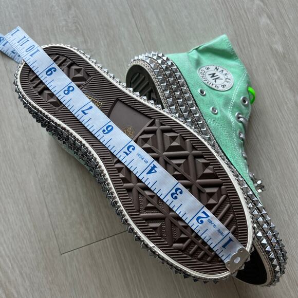 Nan-ku x Free People Cruise Studded Hi-Top Sneakers 37 US 7 Spring Mint NEW - Picture 11 of 13